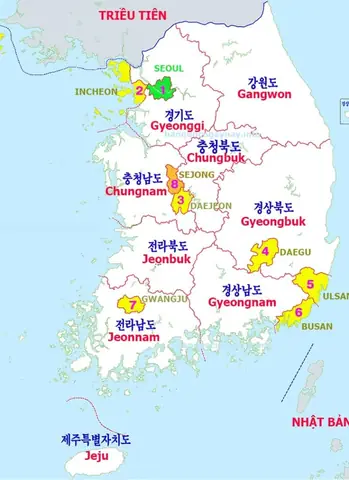 Bản Đồ Tỉnh Gyeonggi (hàn Quốc): Các Thành Phố, Quận Và Cách Tải Bản Đồ Chi Tiết