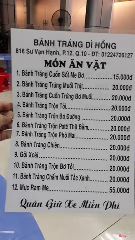 Địa Chỉ, Thực Đơn Và Cách Đặt Bánh Tráng Dì Hồng Ở Quận 10, Tp.hcm