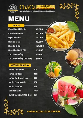 Địa Chỉ, Giờ Mở Cửa Và Thực Đơn Chả Cá Lã Vọng 6b Đường Thành Hà Nội