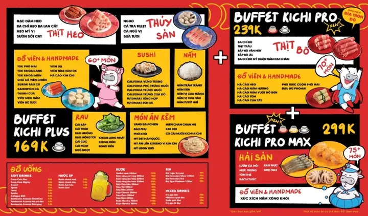 Giá Vé Kichi Kichi Vũng Tàu 2026: Các Gói Buffet, Giá Trẻ Em & Ưu Đãi