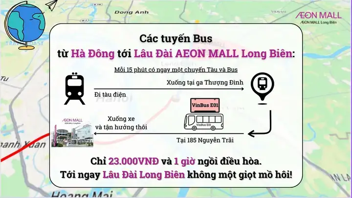 Lịch Trình Xe Bus Miễn Phí Đến Aeon Mall Hà Đông: Các Tuyến, Giờ Chạy Và Điểm Đón
