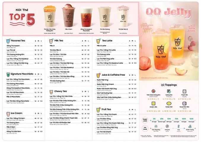 Menu Trà Sữa Koi Thé Thu Đức 2026: Giá, Loại Đồ Uống & Địa Chỉ Giao Nhận