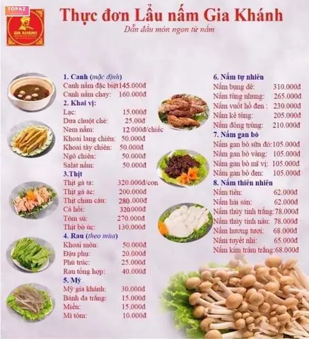 Nhà Hàng Lẩu Nấm Gia Khánh: Địa Chỉ, Menu, Giá Và Đánh Giá Chi Tiết
