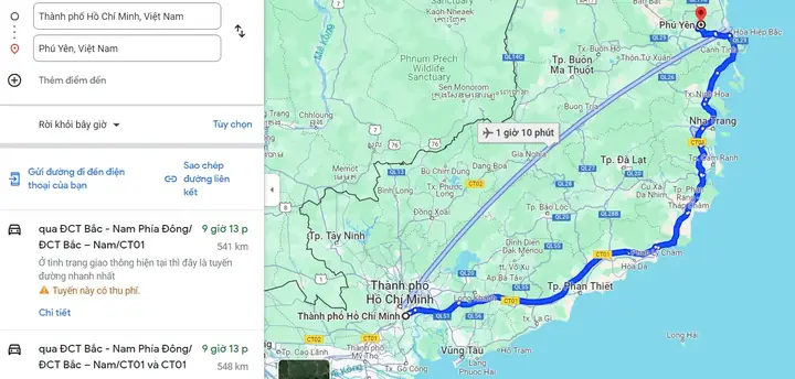 Khoảng Cách Sài Gòn – Phú Yên: Bao Nhiêu Km Và Thời Gian Di Chuyển?