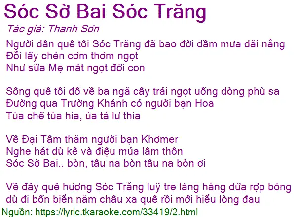 Tải Karaoke Sóc Sờ Bai Sóc Trăng – Lời Bài Hát, Tone Nam & Nữ, Hướng Dẫn Sử Dụng
