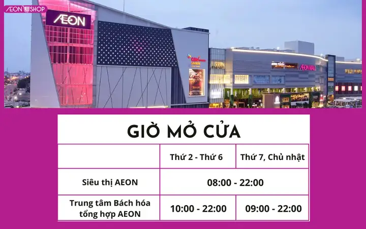 Cập Nhật Giờ Mở Cửa Aeon Mall Tân Phú Chi Tiết Theo Ngày Thường Và Cuối Tuần Cập Nhật Giờ Mở Cửa Aeon Mall Tân Phú Chi Tiết Theo Ngày Thường Và Cuối Tuần
