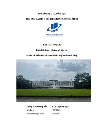 Hướng Dẫn Viết Bài Thu Hoạch Dinh Độc Lập Cho Sinh Viên Tham Quan Thực Tế