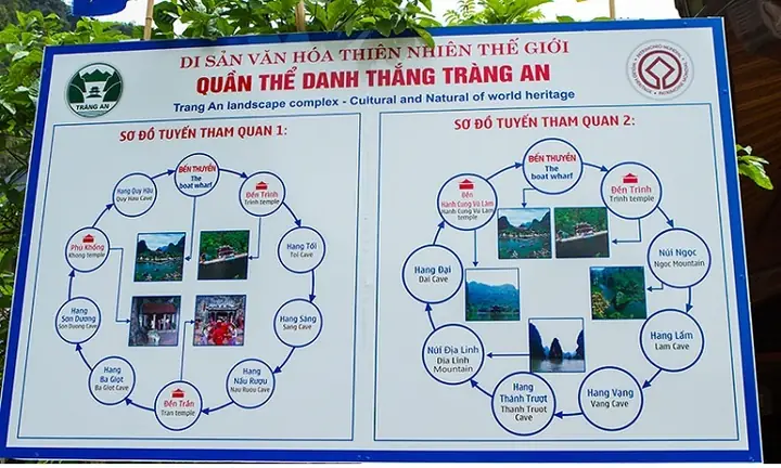 Xem Bản Đồ Khu Du Lịch Tràng An Ninh Bình Để Du Khách Dễ Dàng Định Hướng Tuyến Tham Quan