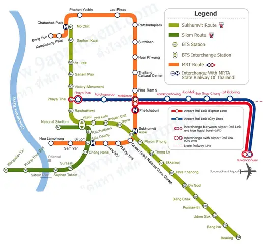 Hướng Dẫn Chi Tiết Bản Đồ Tàu Điện Thái Lan Cho Người Lần Đầu Đi Bangkok