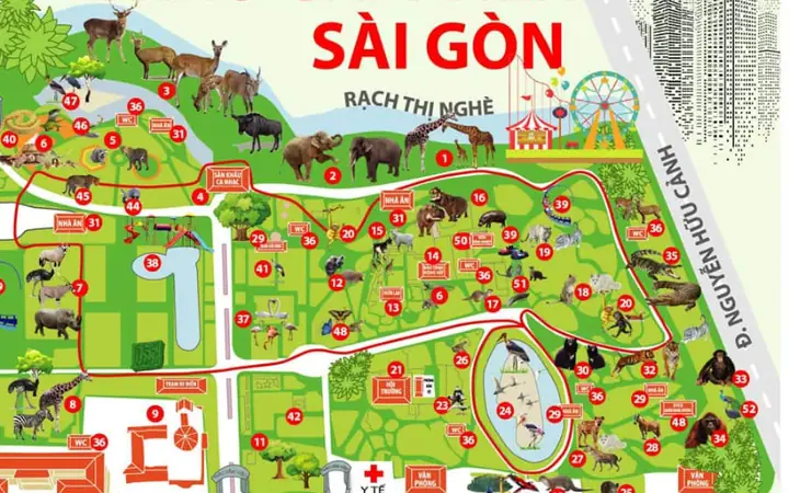 Bản Đồ Thảo Cầm Viên Sài Gòn 2026: Hướng Dẫn Chi Tiết Khu Vực, Lối Đi Và Mẹo Tham Quan