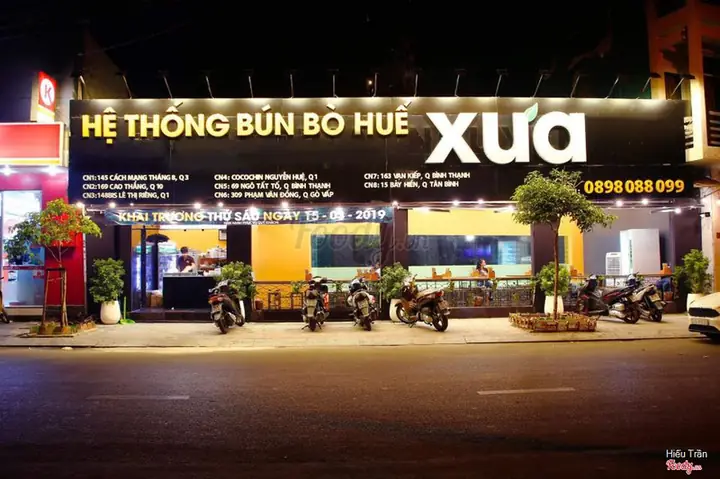 Địa Chỉ, Thực Đơn & Giờ Mở Cửa Bún Bò Huế Xưa – Lê Thị Riêng (tp.hcm)