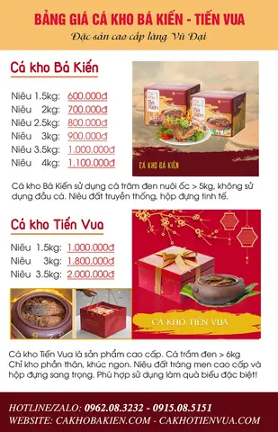 Giải Đáp Cá Kho Làng Vũ Đại Giá Bao Nhiêu Tiền Theo Từng Niêu Cá Cho Người Muốn Đặt Mua
