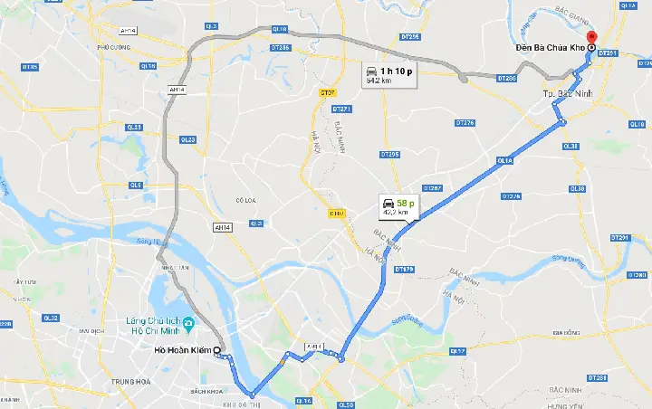 Hướng Dẫn Đường Đi Đền Bà Chúa Kho Từ Hà Nội Và Trung Tâm Bắc Ninh Chi Tiết Hướng Dẫn Đường Đi Đền Bà Chúa Kho Từ Hà Nội Và Trung Tâm Bắc Ninh Chi Tiết