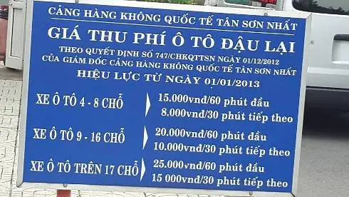 Cập Nhật Giá Cước Gửi Xe Tại Sân Bay Tân Sơn Nhất Cho Ô Tô Và Xe Máy