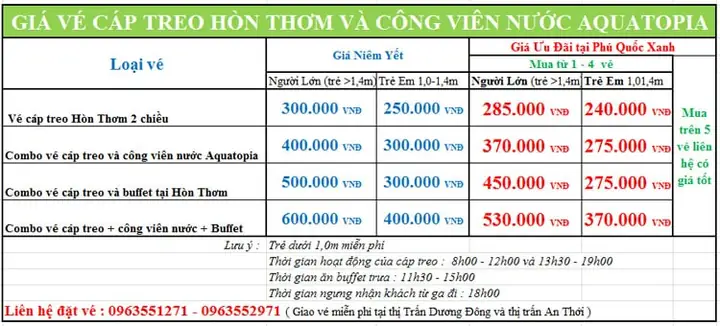 Giá Vé Aquatopia Water Park Phú Quốc 2026: Bảng Giá, Combo Cáp Treo & Ưu Đãi Dành Cho Gia Đình