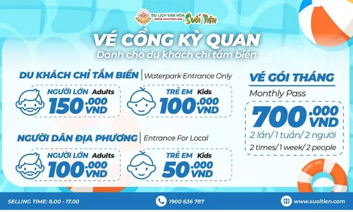 Cập Nhật Giá Vé Biển Tiên Đồng Suối Tiên Mới Nhất Cho Người Đi Tắm Biển Và Tham Quan
