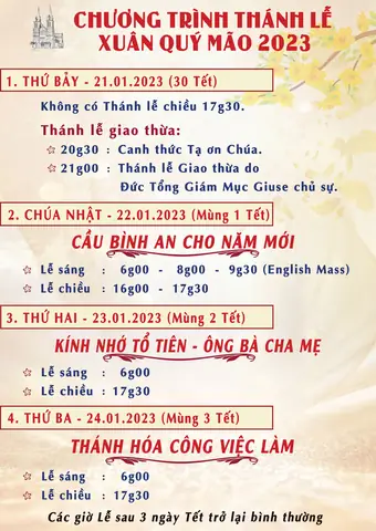 Giờ Lễ Nhà Thờ Đa Minh (ba Chuông) – Lịch Thánh Lễ Ngày Thường & Chủ Nhật 2026