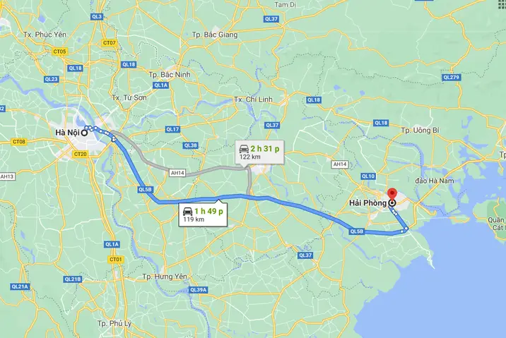 Khoảng Cách Hà Nội – Hải Phòng: 119‑122 Km, Thời Gian Di Chuyển & Các Tuyến Đường Phổ Biến