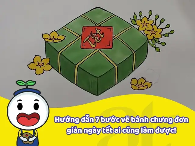 Hướng Dẫn Vẽ Hình Bánh Chưng Và Bánh Dày Đơn Giản Cho Người Mới Tập Vẽ Tranh Tết
