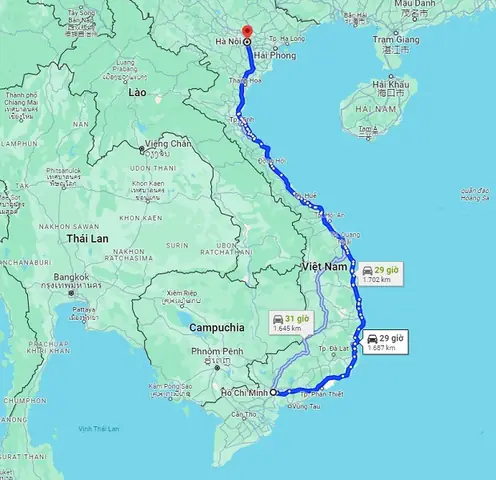 Xác Định Khoảng Cách Từ Hà Nội Đến Tp.hcm (sài Gòn) Cho Người Chuẩn Bị Di Chuyển
