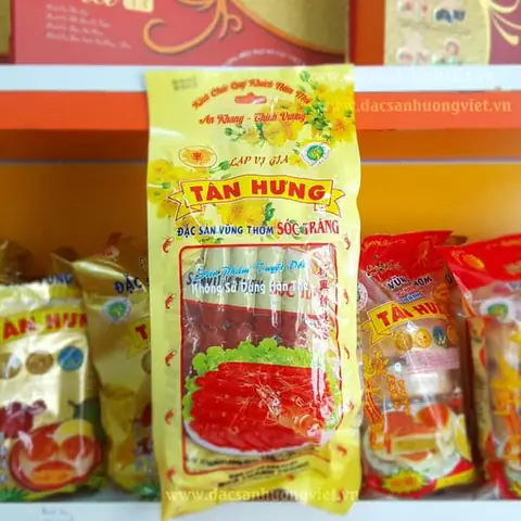 Tìm Mua Lạp Xưởng Tôm Tân Hưng Sóc Trăng: Đặc Sản Tôm Tươi Hộp 500g