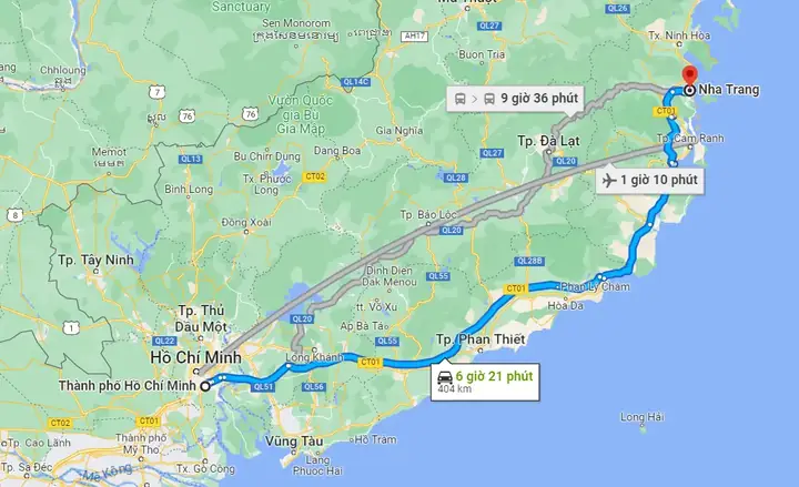 Xác Định Khoảng Cách Nha Trang Cách Sài Gòn Bao Nhiêu Km Theo Từng Phương Tiện Di Chuyển
