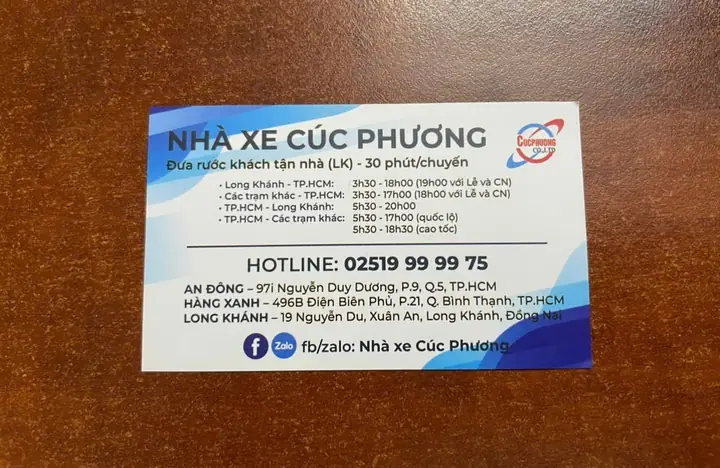 Thông Tin Liên Hệ Và Lịch Trình Nhà Xe Cúc Phương Nguyễn Duy Dương Tại Tp.hcm