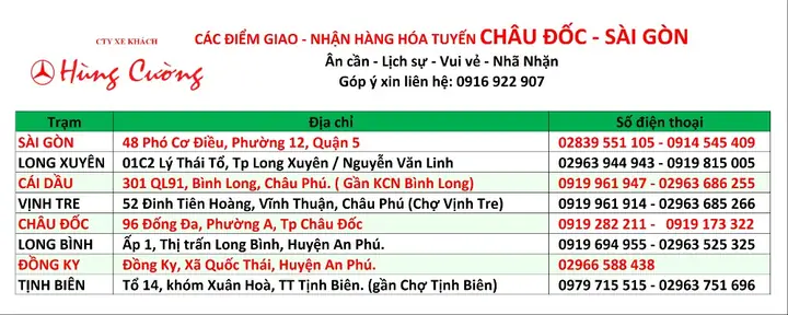 Tìm Hiểu Nhà Xe Hùng Cường Thành Phố Hồ Chí Minh: Địa Chỉ, Số Điện Thoại Và Giá Vé Đi An Giang Tìm Hiểu Nhà Xe Hùng Cường Thành Phố Hồ Chí Minh: Địa Chỉ, Số Điện Thoại Và Giá Vé Đi An Giang