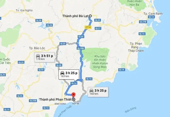 Phan Thiết Đến Đà Lạt: Khoảng Cách, Thời Gian Và Cách Di Chuyển Chi Tiết