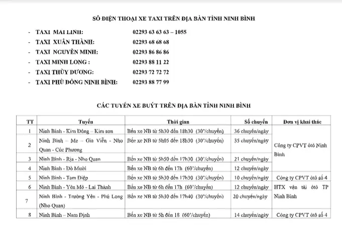 Tra Cứu Số Điện Thoại Xe Buýt Ninh Bình Tam Điệp (tuyến 03) Cho Hành Khách Cần Liên Hệ Tra Cứu Số Điện Thoại Xe Buýt Ninh Bình Tam Điệp (tuyến 03) Cho Hành Khách Cần Liên Hệ