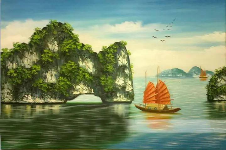 Tổng Hợp Tranh Vẽ Phong Cảnh Vịnh Hạ Long Đẹp Và Ý Nghĩa Cho Học Sinh, Trang Trí