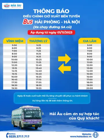 Cập Nhật Lịch Trình, Giá Vé Và Văn Phòng Xe Hải Âu Tuyến Hải Phòng – Hải Dương Mới Nhất